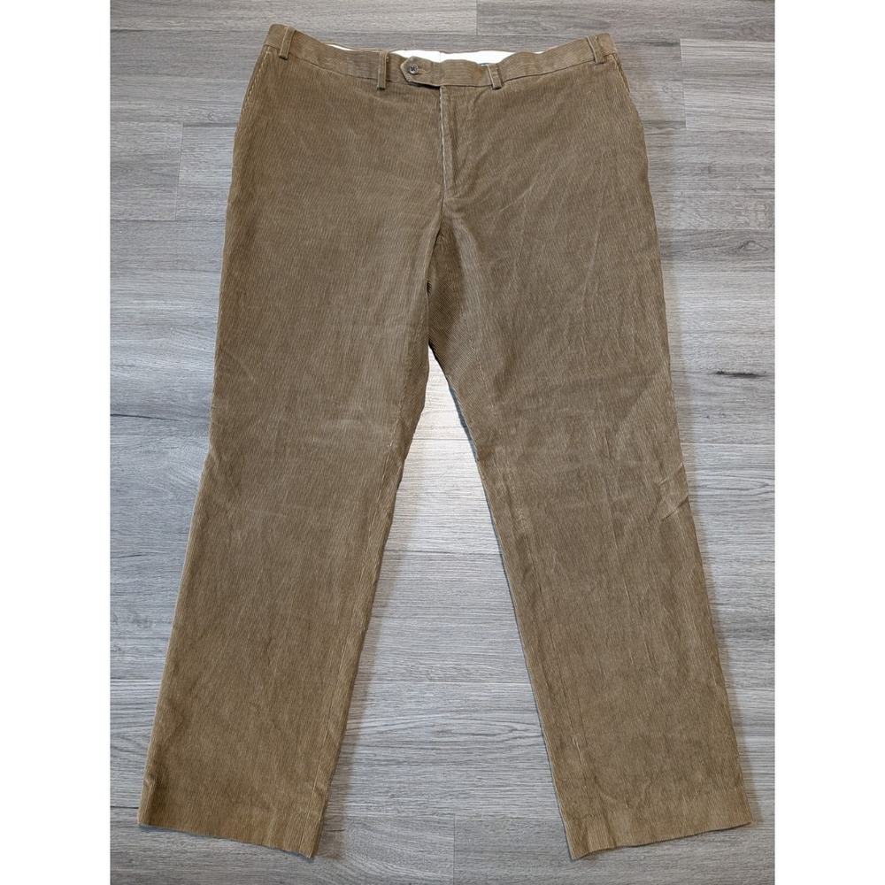 Lauren Ralph Lauren Men's Brown 100% Cotton Flat Front Corduroy Pants Size 38x30